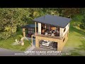 1,000 sf Garage Apartment | 1-Bed, 1-Bath Tiny Home Cabin Design | W 51&#39;-0&quot; x D 36&#39;-0&quot;