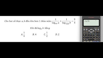 Toán 12: Cho hai số thực a,b đều lớn hơn 1 thỏa mãn:1/log_ab⁡a+1/log_∜ab⁡b =9/4  Khi đó log_a⁡b bằng