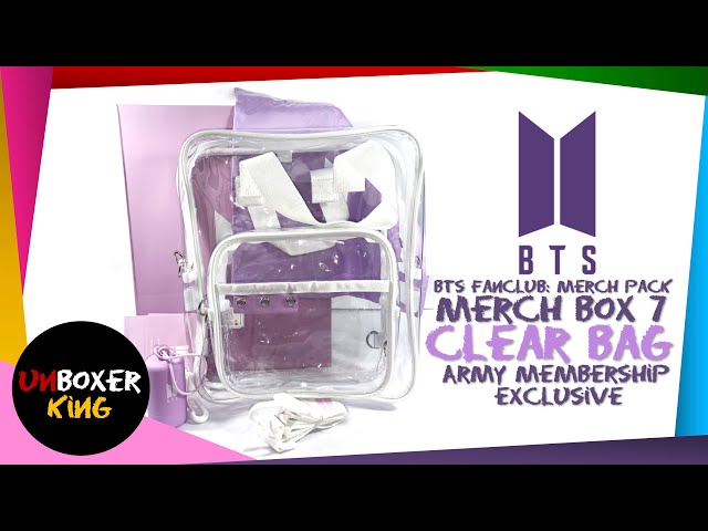 BTS 방탄소년단 MERCH BOX NO. 7 || CLEAR BAG || ARMY FANCLUB