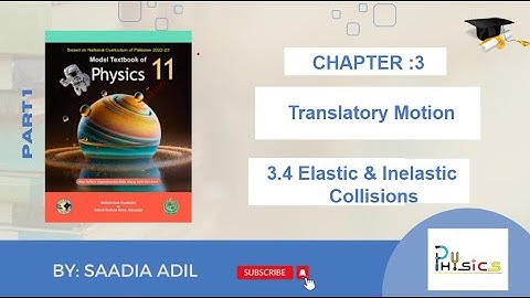 Class 11 Physics NBF | CH:3 Translatory Motion |Elastic & Inelastic Collisions |Science with Saadia
