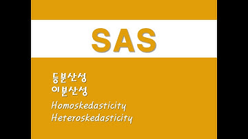 SAS를 활용한 회귀분석 - (2) 등분산성/이분산성 (Homoskedasticity)/(Heteroskedasticity)