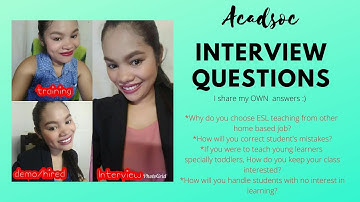 ACADSOC| INITIAL/FINAL INTERVIEW QUESTIONS and MY OWN ANSWERS