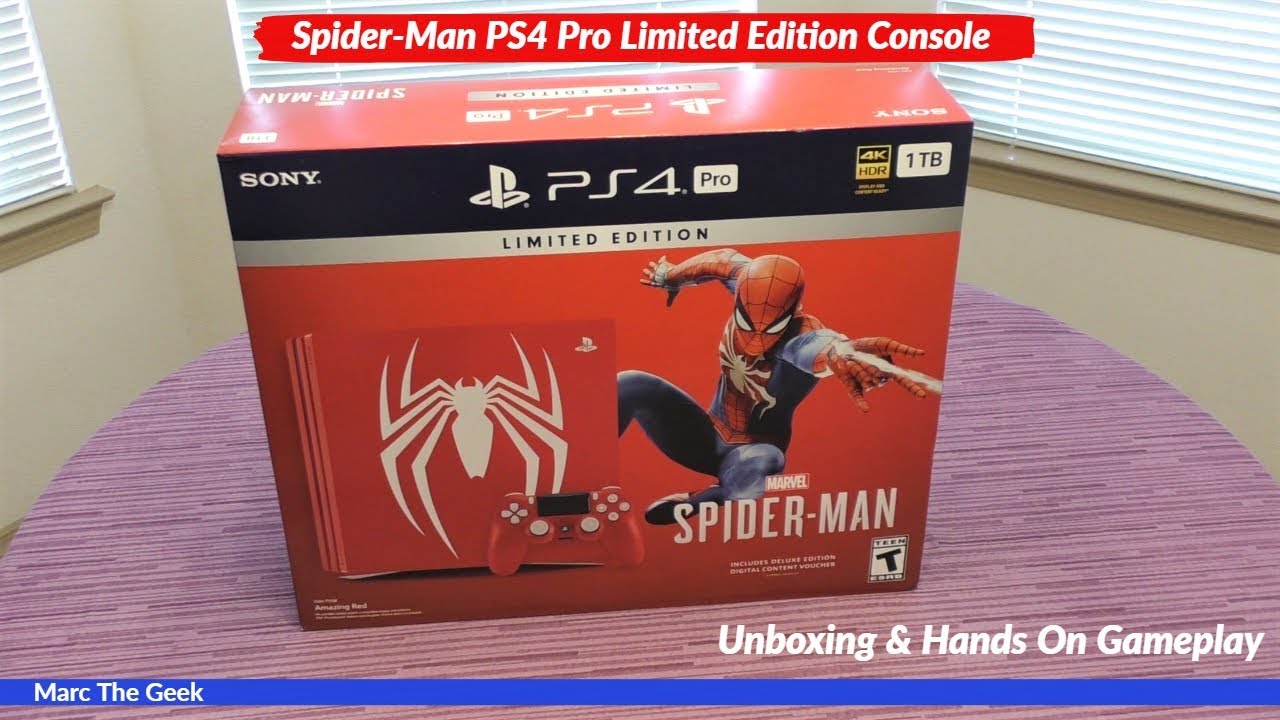 Spider-Man Limited Edition PS4 Pro bundle detailed in unboxing photos -  Polygon