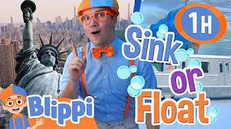 Blippi Sink or Float Game in NEW YORK! 🗽🌊 Fun Science and Live Action for Kids | Blippi