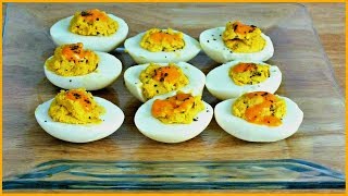 How to make dhaba style Sriracha Spiced Deviled Eggs recipe at home