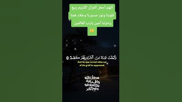 اللهم أجعل القرآن الكريم ربيع قلوبنا ونور صدورنا وجلاء همنا وحزننا آمين يارب العالمين #القرآن_الكريم