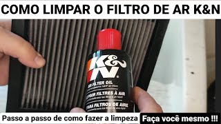 Filtro de ar K&amp;N . Como Limpar o filtro de ar K&amp;N !! Passo a passo !! Muito fácil ! Na prática