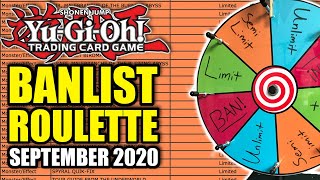 Yu-Gi-Oh September 2020 Banlist Roulette