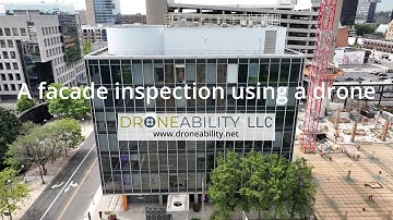 A facade inspection using a drone