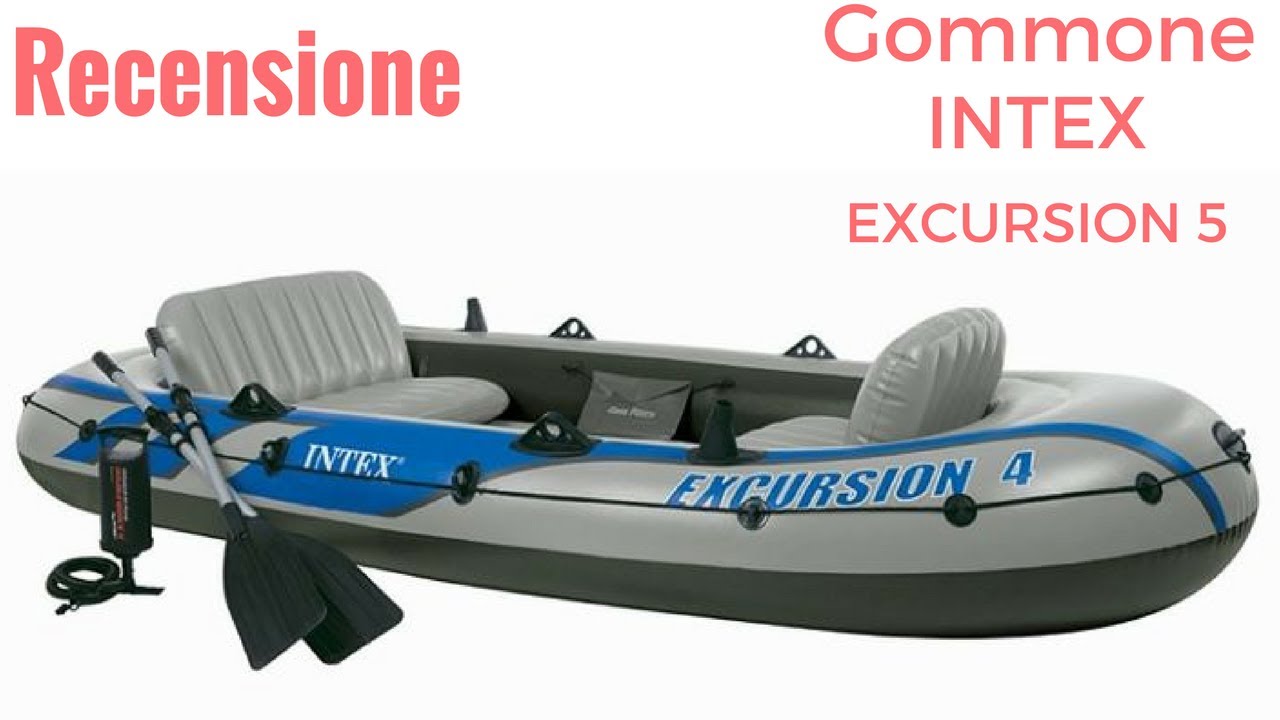 Canotto Excursion Gommone Gonfiabile Canoa ​Kayak Boat 5 Persone con Cuscino PVC Remi di Alluminio e Pompa Pieghevole per Rafting 328x144x46cm 