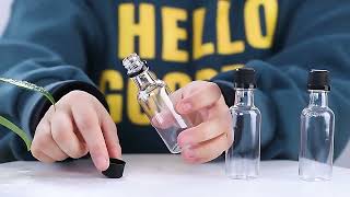 Clear Plastic Small Liquor Bottle 60ml 100ml volume screenshot 1