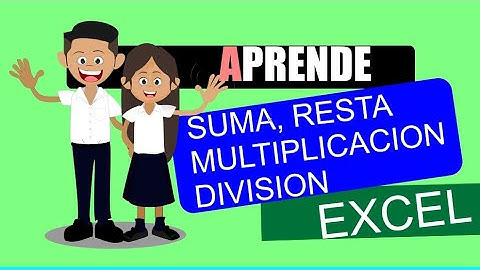 👨‍🏫✅  COMO HACER excel basico suma resta multiplicacion division