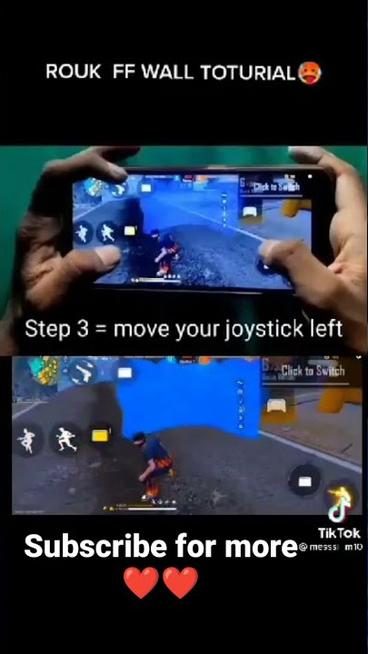 Ruok FF wall tutorial.#freefire #shorts #trending #op