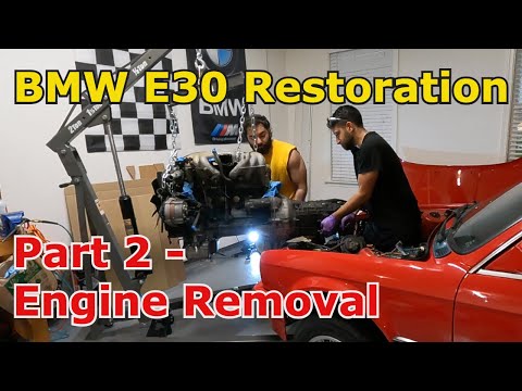 How To Remove An M20 Engine - BMW E30 325i Convertible - Restoration Series Part 2