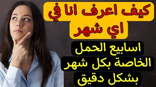 الاسابيع الخاصة بكل شهر من شهور الحمل بشكل دقيق جدا🚫 لتعرفي في اي شهر انتي حسب الاسبوع الذي انتي فيه