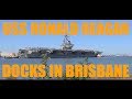 USS Ronald Reagan Docks In The Port Of Brisbane