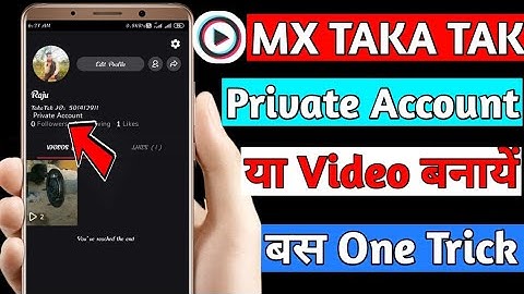 mx taka tak par privacy kaise lagaye | how to make private account on mx taka tak