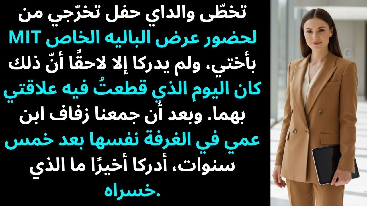 تخطّى والداي حفل تخرّجي من MIT لحضور عرض الباليه الخاص بأختي، فقط…