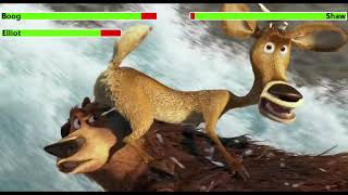 Open Season 2006 Log Ride Chase Scene With Healthbars Edited By Kobew2001