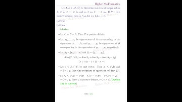 Linear algebra |  Hermitian matrix #matrix #eigenvector #eigenvalues