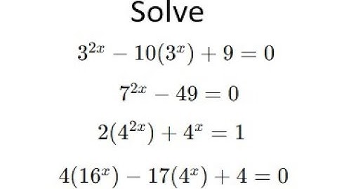 Grade 12 Advanced Functions - Solving exponential equations (ch 8.5)