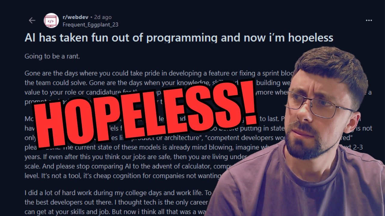 AI Has Taken The Fun Out Of Programming... (reddit RANT) - YouTube