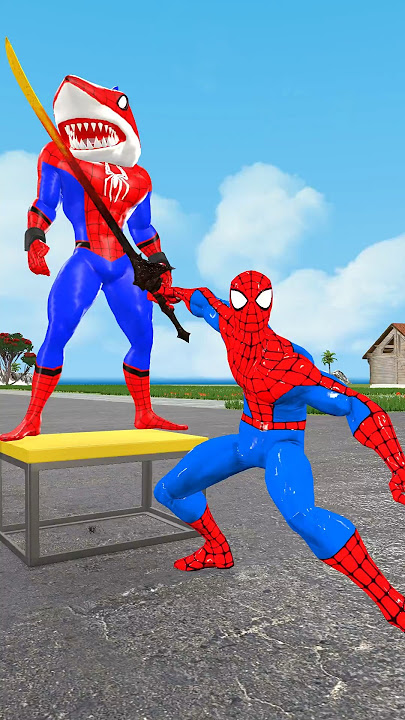 Spider-Man who is the strongest? 🐬GTA vs hulk vs venom vs shark Spiderman #gta #spiderman