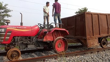 MahindraYuvo Tractor And New Jcb Backhoe Loader Working On Railway Track |All about Tractors and Jcb