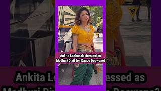 Ankita Lokhande dressed like Madhuri Dixit from Humko Aj kal hai Intezaar #ankitalokhande #aliabhatt