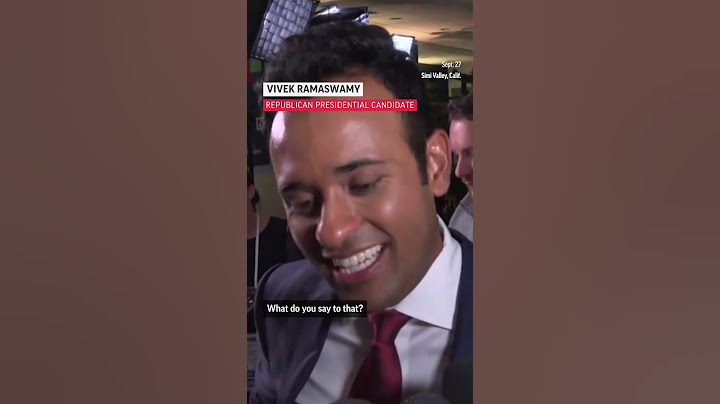 Republican Presidential candidate Vivek Ramaswamy responds to Nikki Haley’s “dumber” comment
