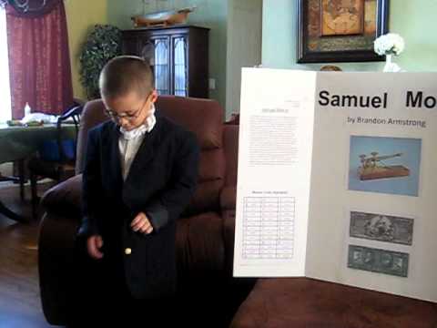 Brandon as Samuel Morse for Biography Fair - 1st g...