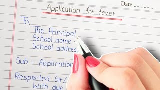 Application for fever //application to for fever principal //beautiful english handwriting // screenshot 4