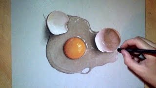 How I draw a crazy realistic egg