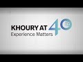 Khoury  40 experience matters
