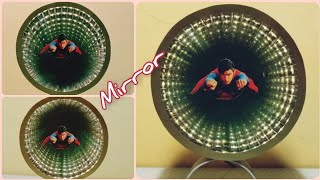 Cara membuat Lampu hias 3D efek ilusi Cermin, Paralon PVC || Infinity Mirror