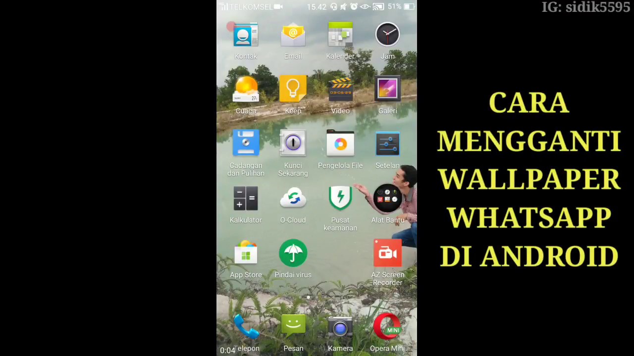 CARA MENGGANTI WALLPAPER WHATSAPP DI ANDROID DENGAN FOTO SENDIRI