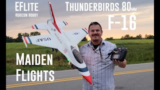 Horizon Hobby - F-16 Thunderbirds - 80mm - Maiden Flights + Near Miss & Repair