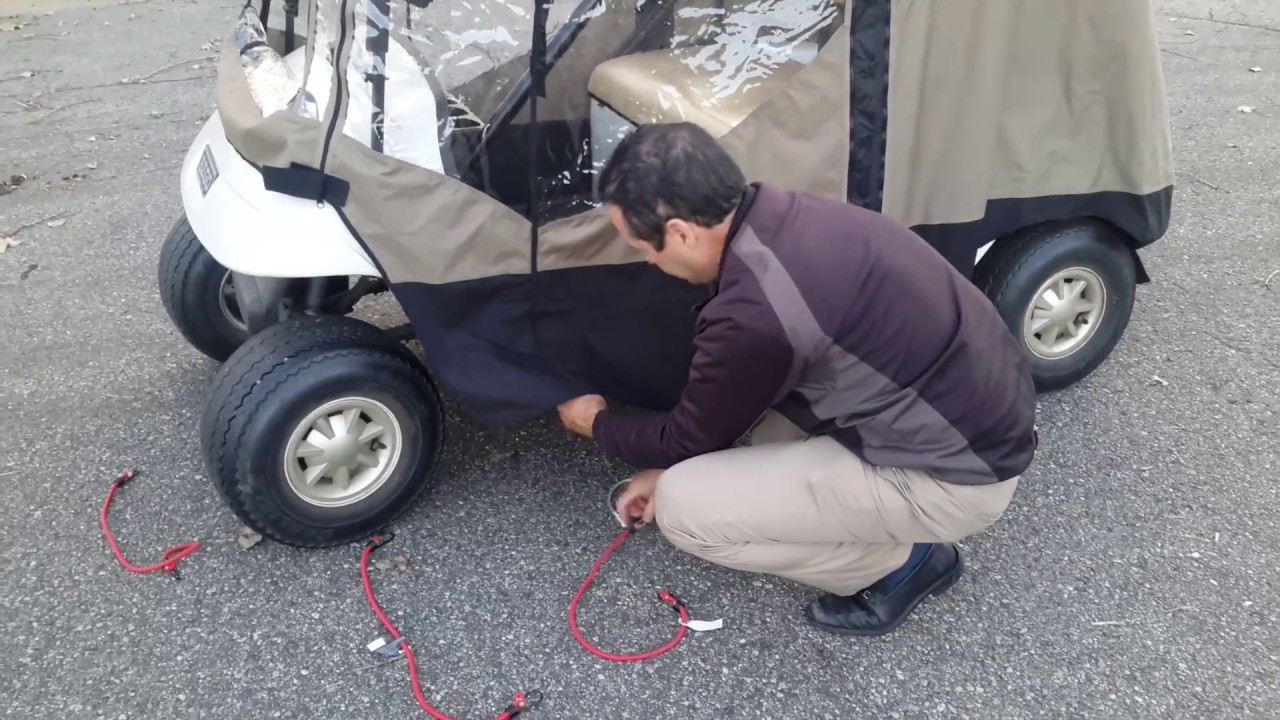 Adding Bungee Cords to EZ Mag's Universal Golf Cart Cover YouTube
