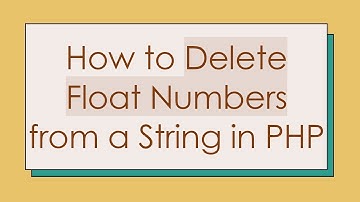 How to Delete Float Numbers from a String in PHP
