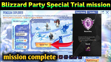 Blizzard Party Special Trial Complete| Frosty Funland Event | PUBG Mobile 4.1 Update achievement