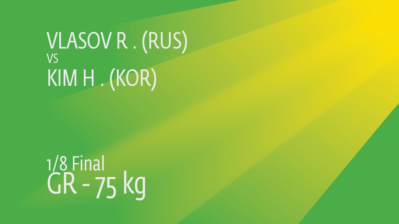 1/8 GR - 75 kg: R. VLASOV (RUS) df. H. KIM (KOR), 7-5