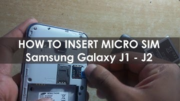 Samsung Galaxy J1 - J2-  How to insert micro sim card | Micro SIM | Mobile Phone Tutorial