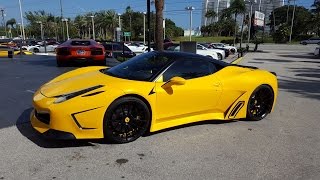 Stunning yellow custom ferrari 458 italia driving into prestige
imports miami welcome to automotive supercar exotic car channel mike
supercars top sp...