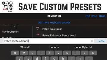 How to save custom preset sounds in GarageBand iOS