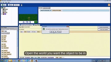 Alice Programming: Importing Objects with Method Integrated