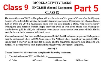 Model activity task class 9 english part 5 2021।। class 9 english model activity task part 5 2021।।