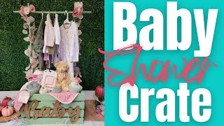 October baby shower centerpiece | Baby crate for girl | October Shower Series Part 1
