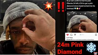 Lil Uzi Vert 24m Pink Diamond will be implanted into his Forehead | paying for it since 2017 #shorts