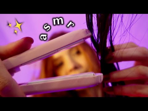 ASMR REALISTA- ALISANDO SEUS CABELOS DELICADAMENTE