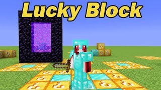 Survivre sur un monde plat avec des lucky blocks ! Minecraft 3
